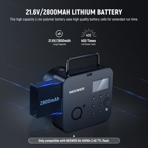 니워 Neewer Battery Pack for Q4 TTL Flash Strobe