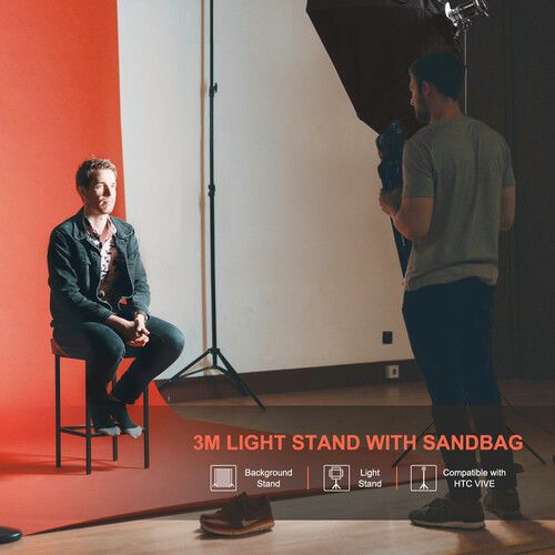 니워 Neewer 3M Light Stands with Sandbags (10', Set of 2)