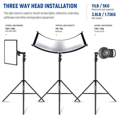 니워 Neewer Air-Cushioned Light Stand (8.5')