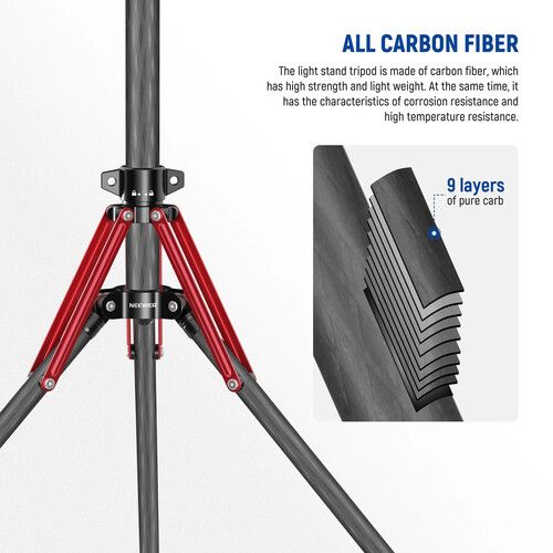 니워 Neewer ST250R Carbon Fiber Light Stand (98.4
