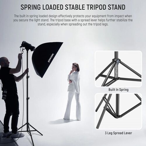 니워 Neewer ST-200 Heavy-Duty Photography Light Stand (White)