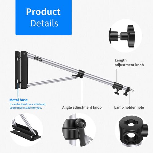 니워 Neewer Wall-Mounting Boom Arm (66.5