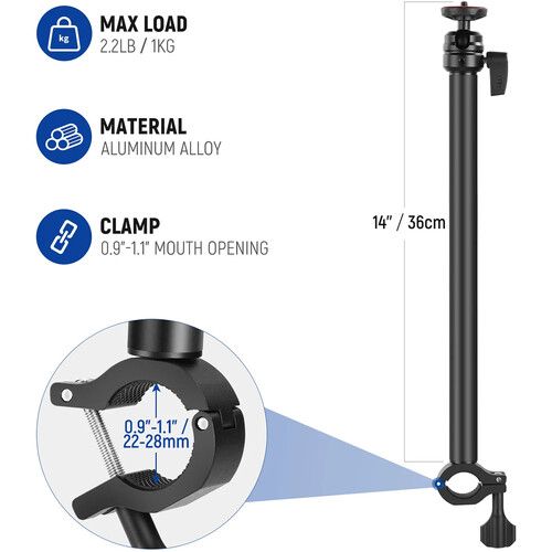 니워 Neewer CR221A Extension Arm with Ball Head (14