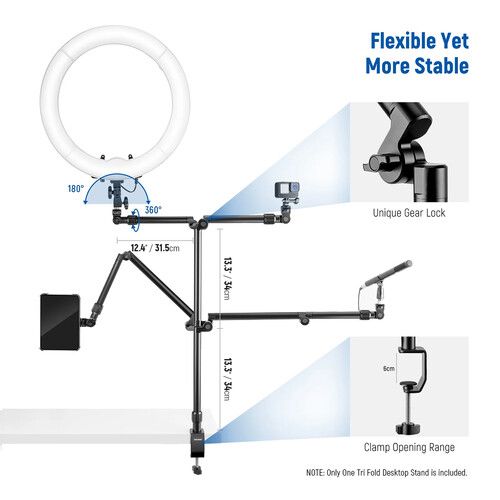 니워 Neewer C-Clamp Webcam Stand Camera Mount