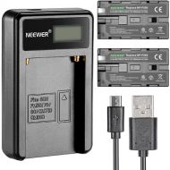 Neewer 2 x NP-F550 Batteries with Micro-USB Charger