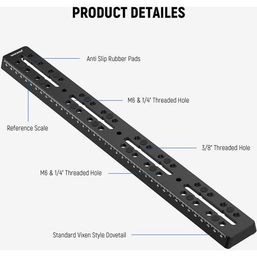 니워 Neewer Rail Bar Vixen-Style Dovetail Plate for Telescopes (15.7