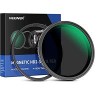 NEEWER 49mm Magnetic Variable ND Filter ND2-ND32(1-5 Stops) with Magnetic Adapter Ring， HD Adjustable Neutral Density Filter with Water Repellent Double Sided 30 Layer Coatings， No X Cross