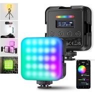 NEEWER RGB62 Magnetic RGB Video Light with APP Control, 2 Pack 360° Full Color LED Camera Light with 3 Cold Shoes CRI97+ 2500K-8500K 17 Scenes 2000mAh Rechargeable Portable Photography Selfie Lighting