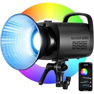NEEWER CB60 RGB 70W LED Video Light with App Control, Bowens Mount COB Full Color Continuous Output Lighting 18000Lux/1m CCT 2700K-6500K CRI97+ 17 Scenes for Photography/Studio Video Recording