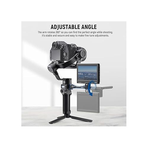 니워 NEEWER Adjustable Field Monitor Mount, 360° Rotating Camera Monitor Mount with 1/4 Inch Thread, Compatible with DJI RS4 Pro RS3 RS2 RSC2 ZHIYUN Crane 2S Crane 3 3S WEEBILL-S MOZA Gimbals, GA005