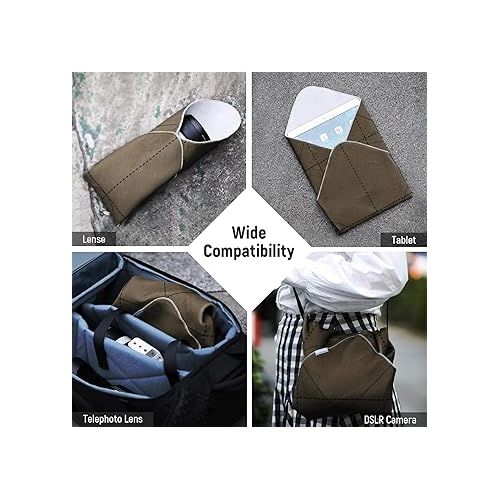 니워 Neewer Camera Lens Wrap Foldable Camera Lens Bag Insert, 18.5