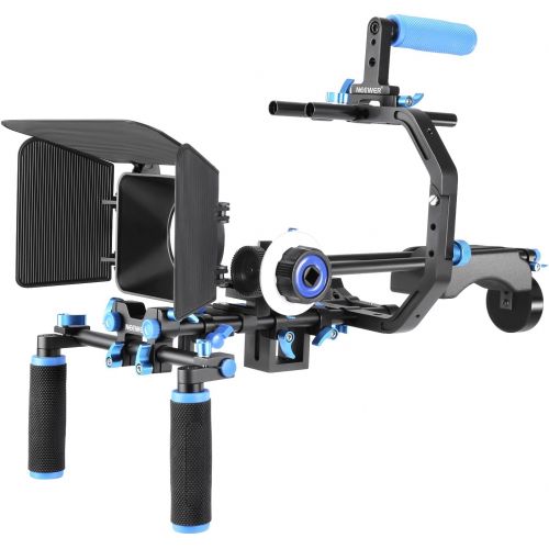 니워 [아마존 핫딜]  [아마존핫딜]Neewer Film Movie Video Making System Kit for Canon Nikon Sony and Other DSLR Cameras Video Camcorders, includes: C-shaped Bracket,Handle Grip,15mm Rod,Matte Box,Follow Focus,Shoul