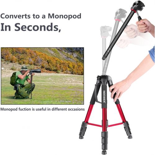 니워 [아마존 핫딜]  [아마존핫딜]Neewer Portable 70 inches/177 centimeters Aluminum Alloy Camera Tripod Monopod with 3-Way Swivel Pan Head,Bag for DSLR Camera,DV Video Camcorder,Load up to 8.8 pounds/4 kilograms R