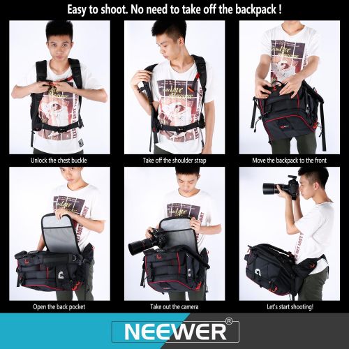 니워 [아마존 핫딜]  [아마존핫딜]Neewer Pro Camera Case Waterproof Shockproof Adjustable Padded Camera Backpack Bag with Anti-theft Combination Lock for DSLR,DJI Phantom 1 2 3 Professional Drone Tripods Flash Lens