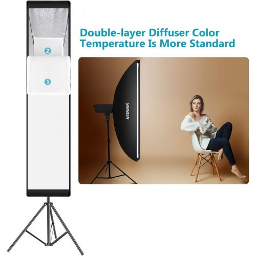 니워 [아마존 핫딜]  [아마존핫딜]Neewer 8 x 36 inches/20 x 90 centimeters Rectangular Softbox with Bowens Mount Speedring,Soft Diffuser and Bag for Speedlite Studio Flash Monolight,Portrait and Product Photography