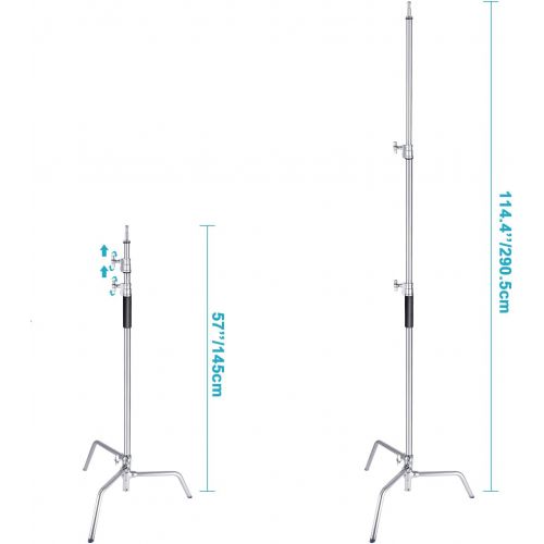 니워 [아마존 핫딜]  [아마존핫딜]Neewer Stainless Steel Heavy Duty C-Stand, 5-10 feet/1.5-3 Meters Adjustable Photographic Sturdy Tripod for Reflectors, Softboxes, Monolights, Umbrellas