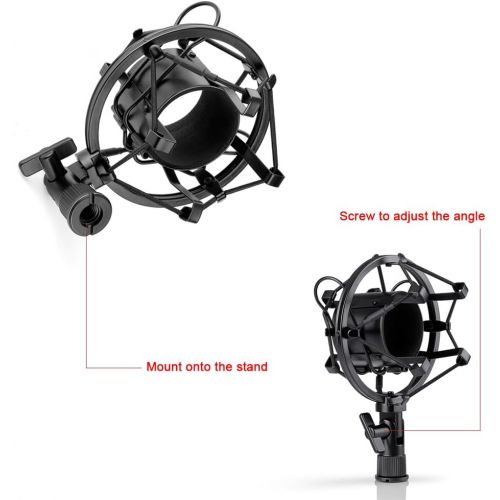 니워 [아마존 핫딜]  [아마존핫딜]Neewer NW-700 Professional Condenser Microphone & NW-35 Suspension Boom Scissor Arm Stand with XLR Cable and Mounting Clamp & NW-3 Pop Filter & 48V Phantom Power Supply with Adapte