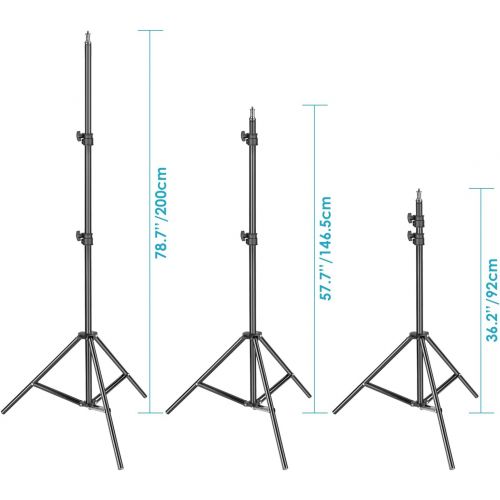 니워 [아마존 핫딜]  [아마존핫딜]Neewer 3 Packs Dimmable Bi-Color 480 LED Video Light and Stand Lighting Kit:3200-5600K CRI 96+ LED Panel, Premium 200cm Light Stand and Large Carry Bag for Studio YouTube Video Out