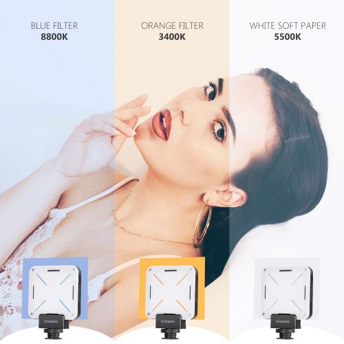 니워 [아마존 핫딜]  [아마존핫딜]Neewer 12 SMD LED Bulb Mini Pocket-Size On-Camera LED Video Light, LED Lighting CRI 95+ with Built-in Battery/USB Charging/Hot Shoe Adapter Compatible with Canon Nikon Sony and Oth