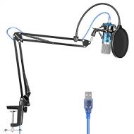 [아마존 핫딜]  [아마존핫딜]Neewer USB Microphone for Windows and Mac with Suspension Scissor Arm Stand, Shock Mount, Pop Filter, USB Cable and Table Mounting Clamp Kit for Broadcasting and Sound Recording (B
