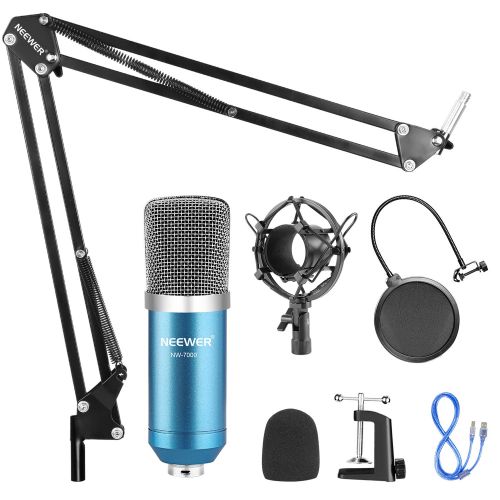 니워 [아마존 핫딜]  [아마존핫딜]Neewer USB Microphone for Windows and Mac with Suspension Scissor Arm Stand, Shock Mount, Pop Filter, USB Cable and Table Mounting Clamp Kit for Broadcasting and Sound Recording (B