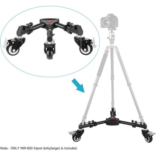 니워 [아마존 핫딜]  [아마존핫딜]Neewer Photography Tripod Dolly, Heavy Duty with Larger 3-inch Rubber Wheels, Adjustable Leg Mounts and Carry Bag for Tripods, Light Stands for Photo Video Lighting, Load up to 50