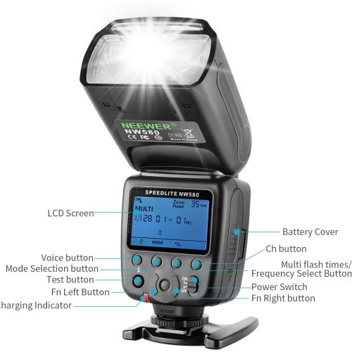 니워 [아마존 핫딜]  [아마존핫딜]Neewer Wireless Flash Speedlite for Canon Nikon Sony Panasonic Olympus Fujifilm and Other DSLR Cameras with Standard Hot Shoe, with LCD Display, 2.4G Wireless System and 15 Channel