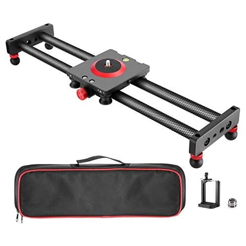 니워 [아마존 핫딜]  [아마존핫딜]Neewer Camera Slider Carbon Fiber Dolly Rail, 16 inches/40 Centimeters with 4 Bearings for Smartphone Nikon Canon Sony Camera 12lbs Loading