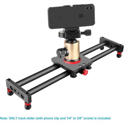 니워 [아마존 핫딜]  [아마존핫딜]Neewer Camera Slider Carbon Fiber Dolly Rail, 16 inches/40 Centimeters with 4 Bearings for Smartphone Nikon Canon Sony Camera 12lbs Loading