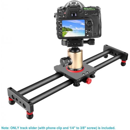 니워 [아마존 핫딜]  [아마존핫딜]Neewer Camera Slider Carbon Fiber Dolly Rail, 16 inches/40 Centimeters with 4 Bearings for Smartphone Nikon Canon Sony Camera 12lbs Loading