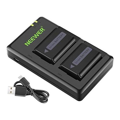 니워 [아마존 핫딜]  [아마존핫딜]Neewer NP-FW50 Camera Battery Charger Set Compatible with Sony A6000 A6500 A6300 A7 A7II A7SII A7R A7RII, etc. (2-Pack, Versatile Charging Option, 1100mAh, 100% Compatible with Ori