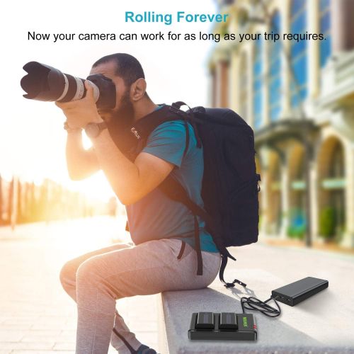 니워 [아마존 핫딜]  [아마존핫딜]Neewer NP-FW50 Camera Battery Charger Set Compatible with Sony A6000 A6500 A6300 A7 A7II A7SII A7R A7RII, etc. (2-Pack, Versatile Charging Option, 1100mAh, 100% Compatible with Ori