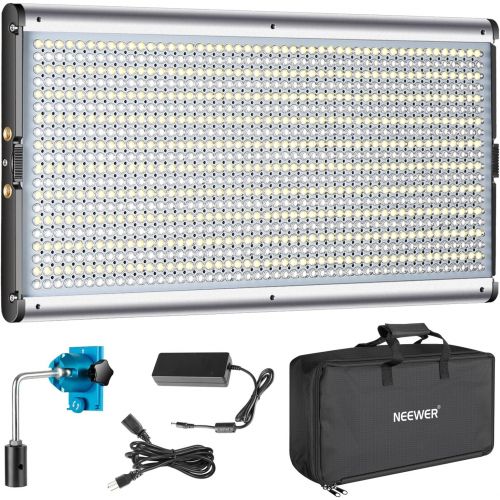 니워 [아마존 핫딜]  [아마존핫딜]Neewer Dimmable Bi-Color LED Professional Video Light for Studio, YouTube Outdoor Video Photography Lighting Kit, Durable Metal Frame, 960 LED Beads, 3200-5600K, CRI 95+