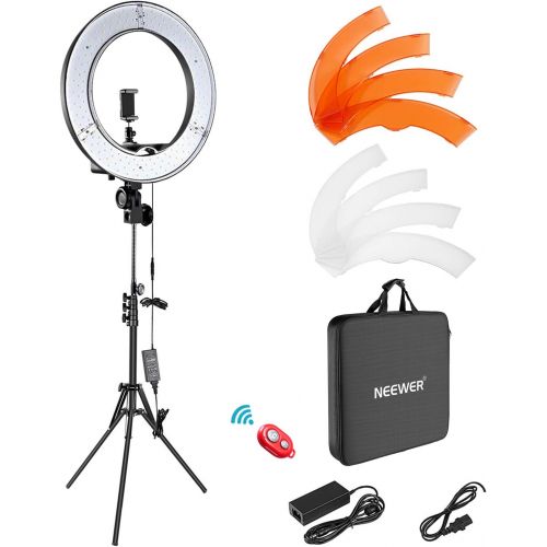 니워 [아마존 핫딜]  [아마존핫딜]Neewer Ring Light Kit:18/48cm Outer 55W 5500K Dimmable LED Ring Light, Light Stand, Carrying Bag for Camera,Smartphone,YouTube,Self-Portrait Shooting