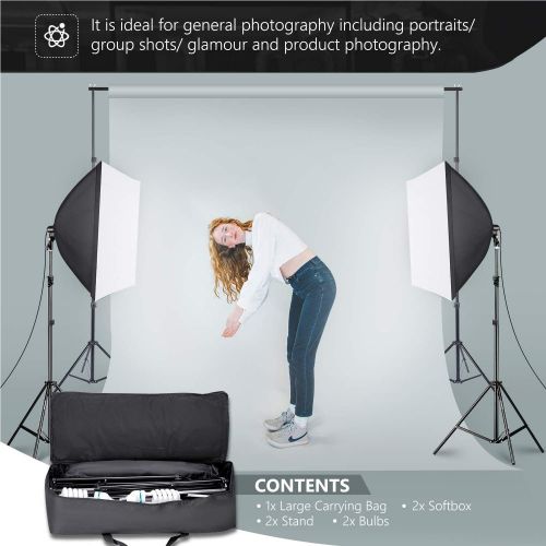 니워 [아마존 핫딜] [아마존핫딜]Neewer 700W Professional Photography 24x24 inches/60x60 Centimeters Softbox with E27 Socket Light Lighting Kit