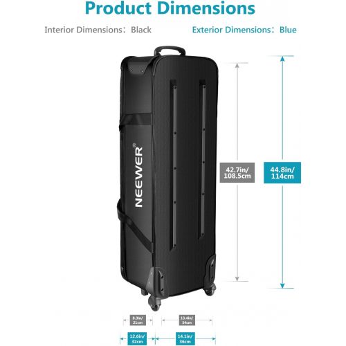 니워 [아마존핫딜][아마존 핫딜] Neewer Professional Camera Trolley Case[44.8x14.1x12.6][Two Ways to Carry][Spinner Wheels][Multipurpose][Great Capacity]