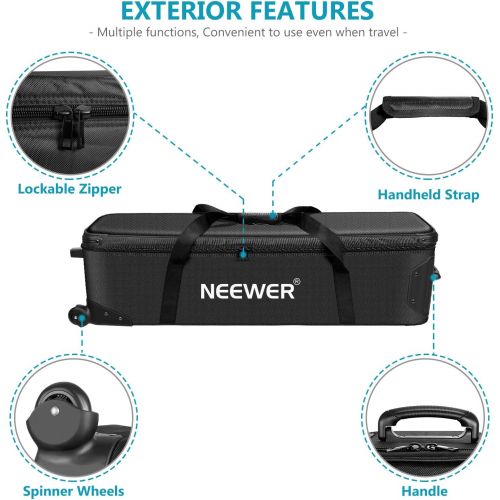 니워 [아마존핫딜][아마존 핫딜] Neewer Professional Camera Trolley Case[44.8x14.1x12.6][Two Ways to Carry][Spinner Wheels][Multipurpose][Great Capacity]