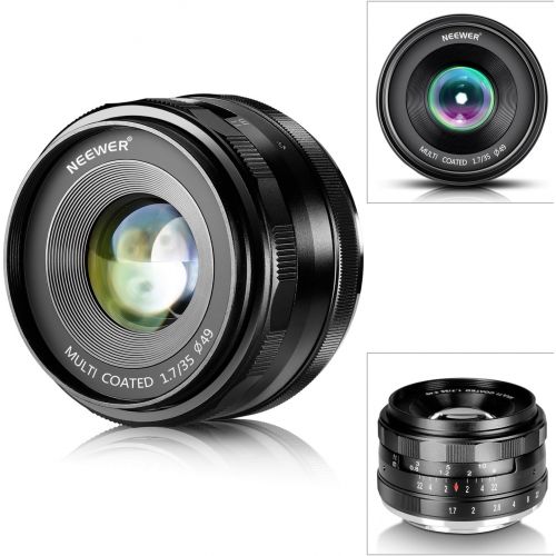 니워 [아마존핫딜][아마존 핫딜] Neewer 35mm F/1.7 Large Aperture Manual Prime Fixed Lens APS-C for Sony E-Mount Digital Mirrorless Cameras A7III,A9,NEX 3,3N,5,NEX 5T,NEX 5R,NEX 6,7,A5000,A5100,A6000,A6100,A6300,A