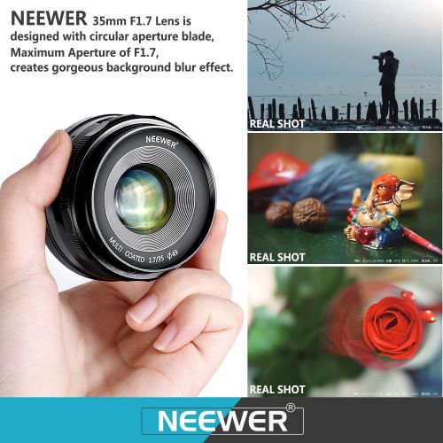 니워 [아마존핫딜][아마존 핫딜] Neewer 35mm F/1.7 Large Aperture Manual Prime Fixed Lens APS-C for Sony E-Mount Digital Mirrorless Cameras A7III,A9,NEX 3,3N,5,NEX 5T,NEX 5R,NEX 6,7,A5000,A5100,A6000,A6100,A6300,A
