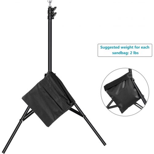 니워 [아마존 핫딜] Neewer Photo Studio 10ft/3m Wide Cross Bar 6.6ft/2m Tall Adjustable Background Stand Backdrop Support System with 3 Backdrop Clamps, 2 Sandbags and Carry Bag for Portrait Product V