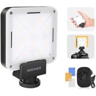 [아마존베스트]Neewer 12 SMD LED Bulb Mini Pocket-Size On-Camera LED Video Light, LED Lighting CRI 95+ with Built-in Battery/USB Charging/Hot Shoe Adapter Compatible with Canon Nikon Sony and Oth