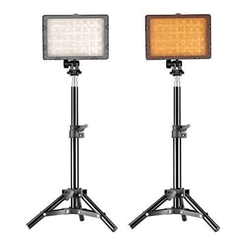 니워 [아마존베스트]Neewer Photography 160 LED Studio Lighting Kit, including (2)CN-160 Dimmable Ultra High Power Panel Digital Camera DSLR Camcorder LED Video Light (2)32 / 80cm Tall Studio Light Sta