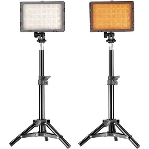 니워 [아마존베스트]Neewer Photography 160 LED Studio Lighting Kit, including (2)CN-160 Dimmable Ultra High Power Panel Digital Camera DSLR Camcorder LED Video Light (2)32 / 80cm Tall Studio Light Sta
