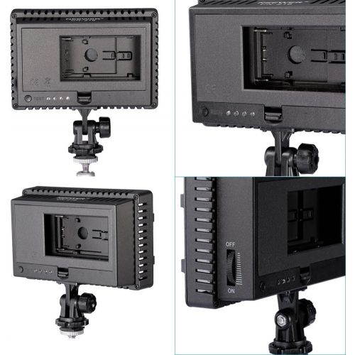니워 [아마존베스트]Neewer Photography 160 LED Studio Lighting Kit, including (2)CN-160 Dimmable Ultra High Power Panel Digital Camera DSLR Camcorder LED Video Light (2)32 / 80cm Tall Studio Light Sta