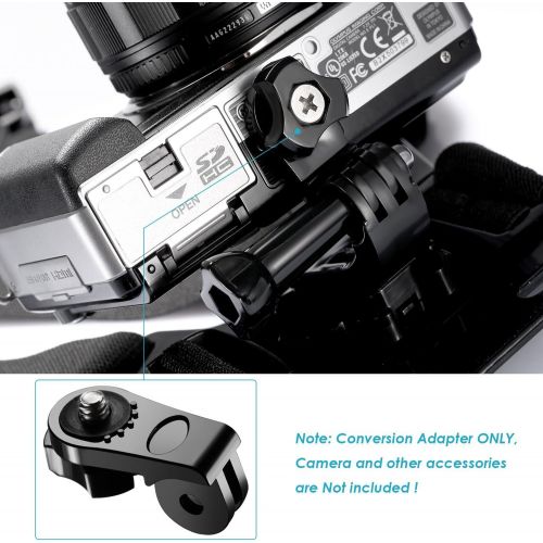 니워 [아마존베스트]Neewer Universal Conversion Adapter (1/4 Inch 20) Mini Tripod Screw Mount Fixing GoPro 5 6 7Accessories to Sony Olympus DJI OSMO Action and Other Action Cameras(4 Pack)