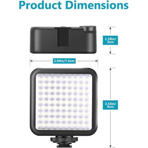 니워 [아마존베스트]Neewer Ultra Bright Mini LED Video Light - 81 Dimmable High Power LED Panel Video Light Compatible with DJI Ronin-S OSMO Mobile 2 Zhiyun WEEBILL Smooth 4 Gimbal Canon Nikon Sony DS