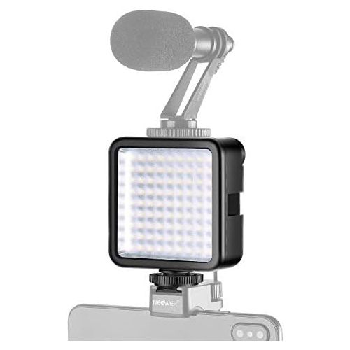 니워 [아마존베스트]Neewer Ultra Bright Mini LED Video Light - 81 Dimmable High Power LED Panel Video Light Compatible with DJI Ronin-S OSMO Mobile 2 Zhiyun WEEBILL Smooth 4 Gimbal Canon Nikon Sony DS