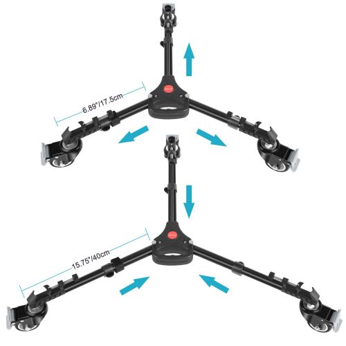 니워 [아마존 핫딜]  [아마존핫딜]Neewer Fotografie Rollwagen Dolly Hochleistung mit groesseren 3-Zoll Gummiradern verstellbaren Beinhalterungen und Tragetasche fuer Stative Lichtstative fuer Foto Beleuchtung