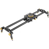 Neewer 31.5 inches/80 centimeters Carbon Fiber Camera Track Slider Video Stabilizer Rail with 6 Bearings for DSLR Camera DV Video Camcorder Film Photography, Load up to 17.5 pounds