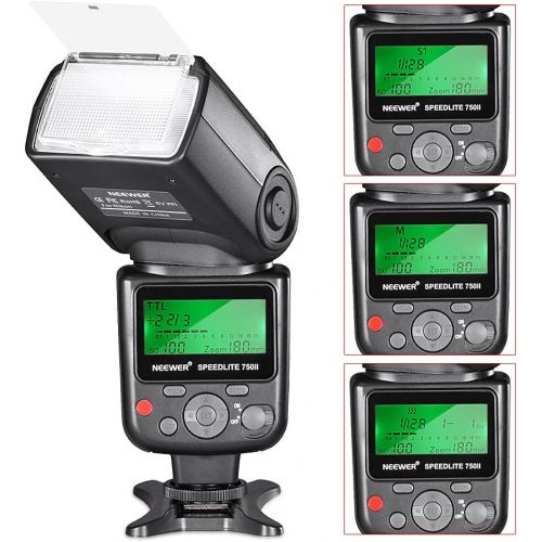 니워 Neewer PRO i-TTL Camera Flash Kit Compatible with Nikon DSLR D7100 D7000 D5300 D5200 D5100 D5000 D3200 D3100 D3300 D90 D800 D700 Camera: VK750II Auto-Focus Flash, Wireless Trigger